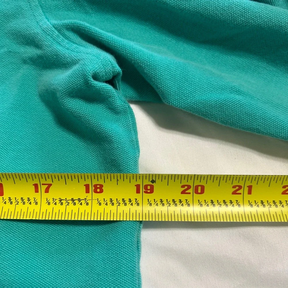 Pacer Womens Green 3/4 Sleeve Full Zip Hoodie Pique Knit Sweatshirt Large